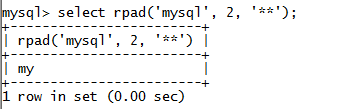 MySQL String RPAD() Function