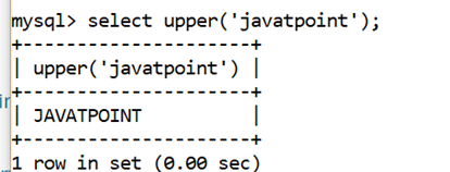 MySQL String UPPER() Function