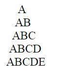 PHP Alphabet triangle pattern 5