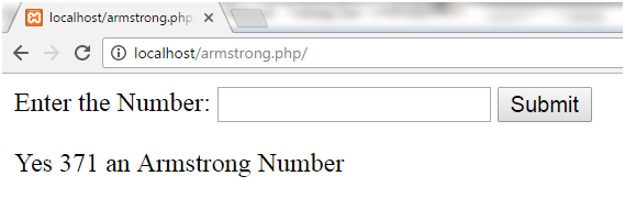 PHP Armstrong number 2