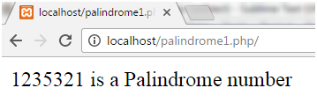 PHP Palindrome number 1