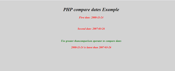 PHP compare dates