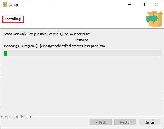 installing postgreSQL on windows