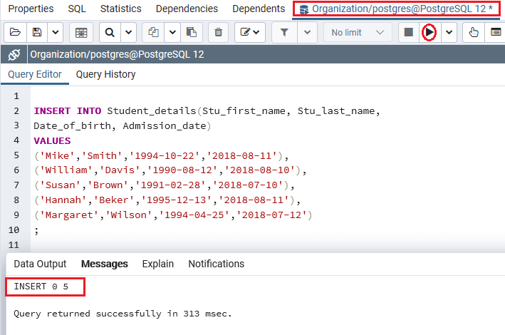 PostgreSQL Date