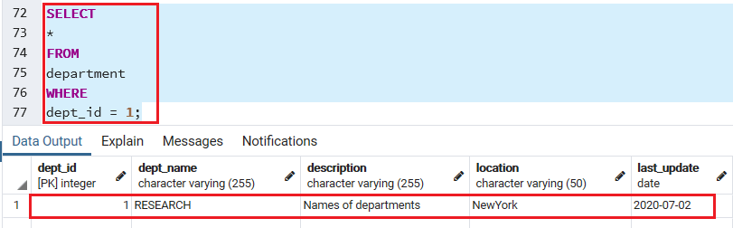 PostgreSQL Update