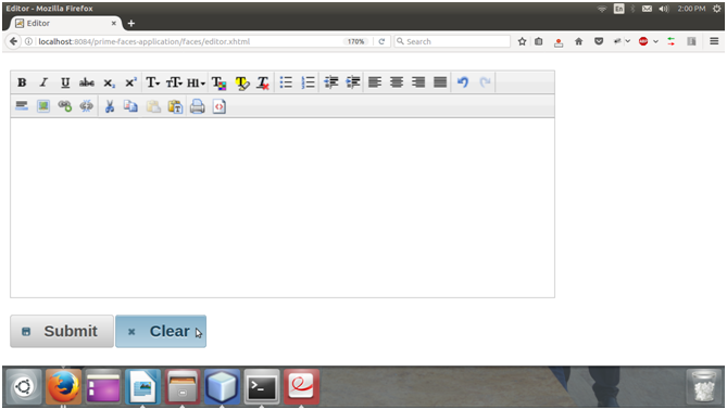Primefaces Editor 2
