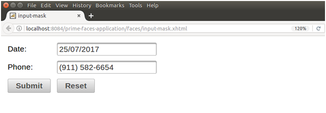 Primefaces Inputmask 2