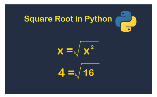 How to write square root in Python