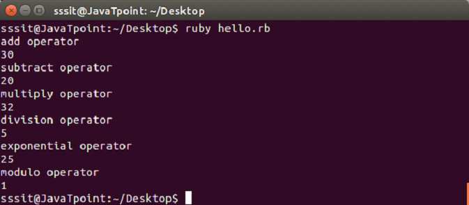 Ruby operators 2