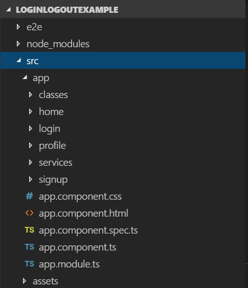 Spring Angular Login and Logout Application