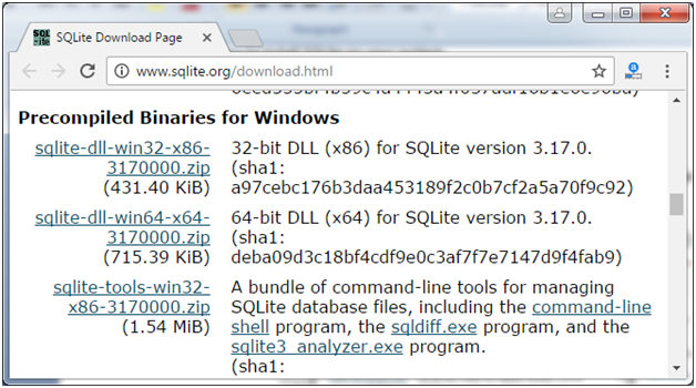SQLite Installation 1