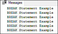 SQL Server WHILE LOOP