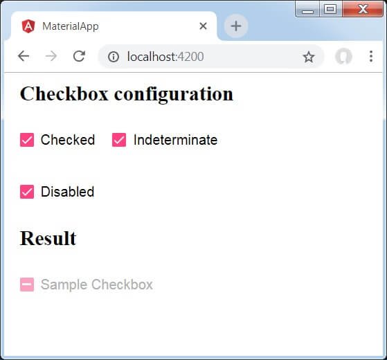 Angular Material Checkbox