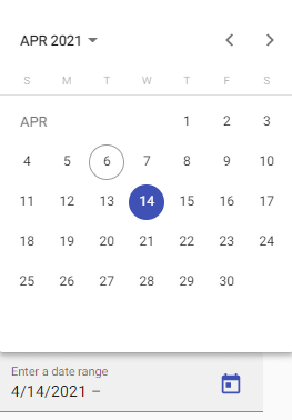 Angular Material Datepicker