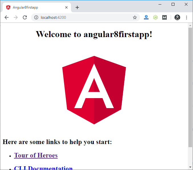 Angular 8 First App