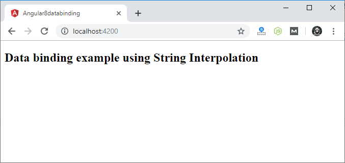 String Interpolation in Angular 8