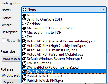 AutoCAD to PDF