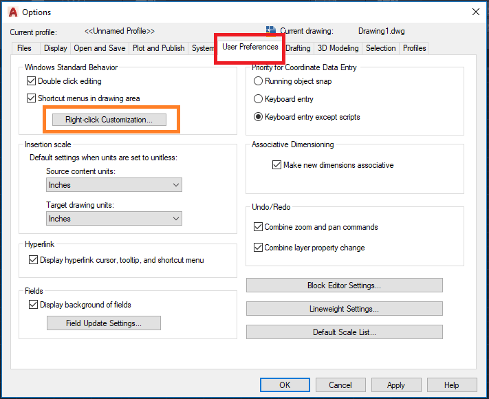 Mouse Controls in AutoCAD