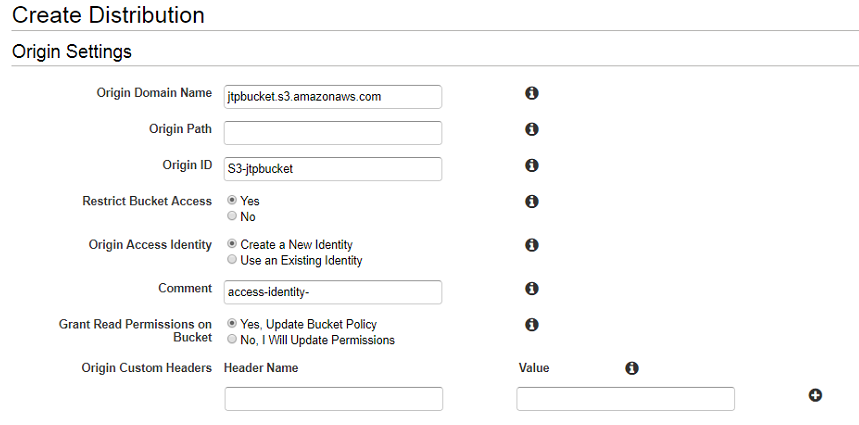 Creating a CloudFront CDN