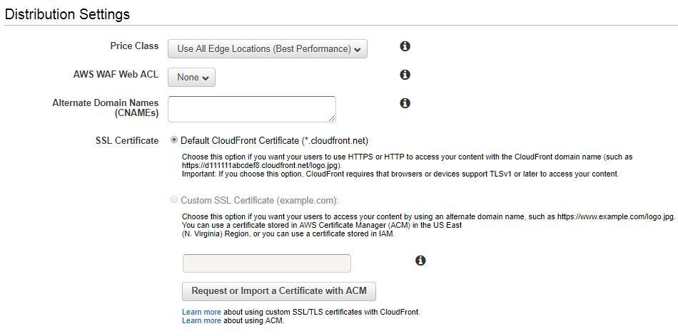 Creating a CloudFront CDN