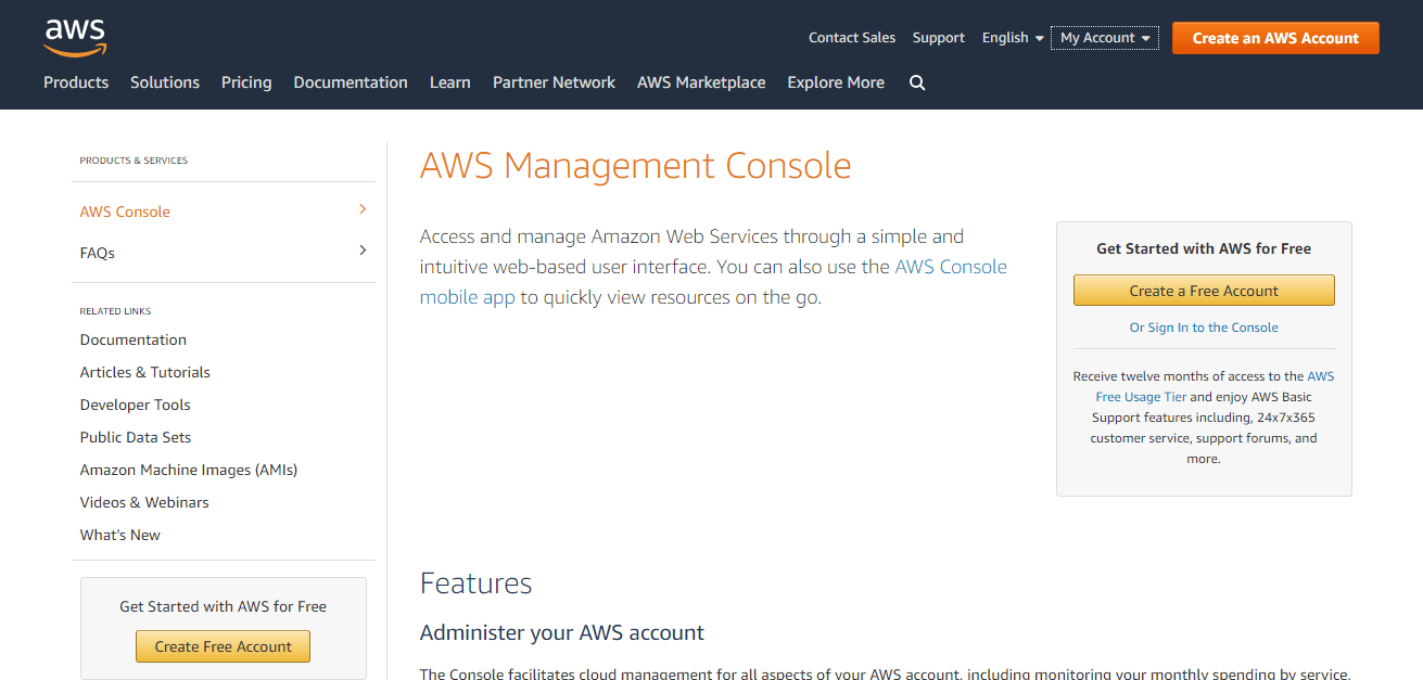 What is AWS Console