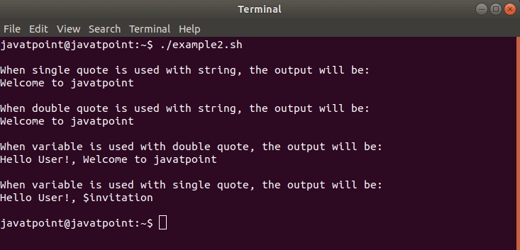 Quotes in Bash