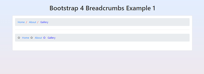 Bootstrap 4 Breadcrumbs