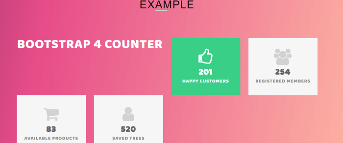 Bootstrap 4 Counter