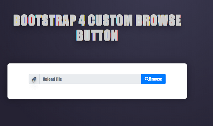Bootstrap 4 File Upload