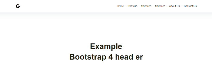 Bootstrap 4 Header