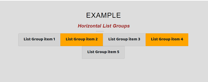 Bootstrap 4 List groups