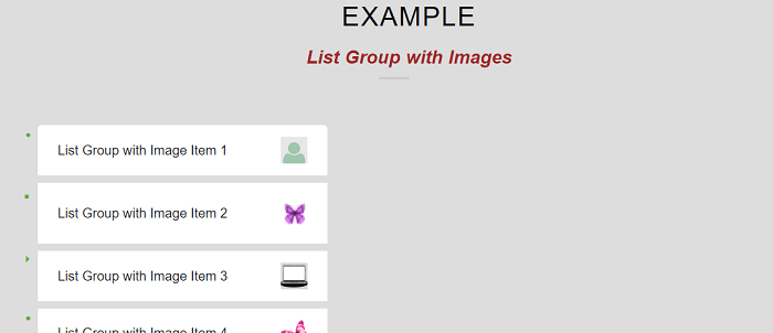 Bootstrap 4 List groups