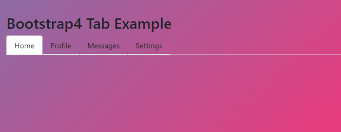 Bootstrap 4 Tabs
