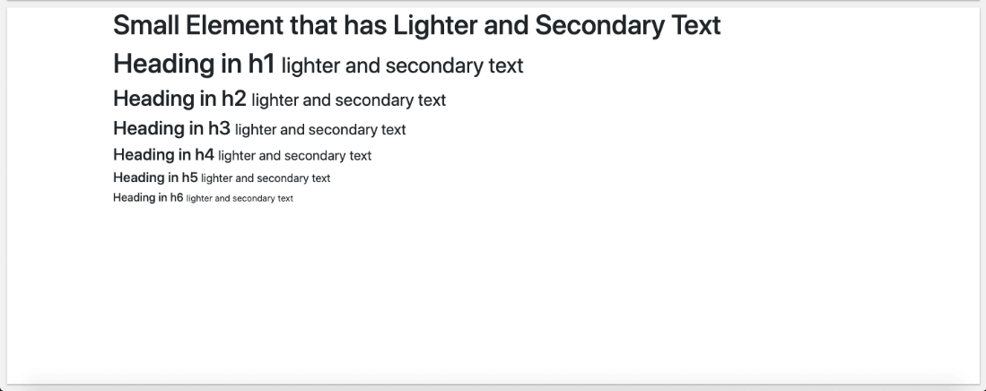 bootstrap 4 text small