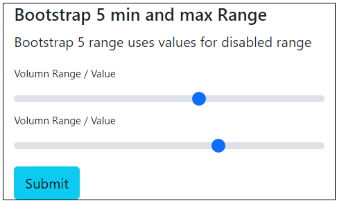 Bootstrap 5 Range