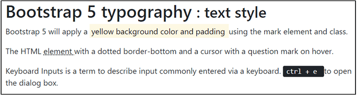 Bootstrap 5 Typography