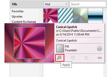 CorelDRAW Filling Objects