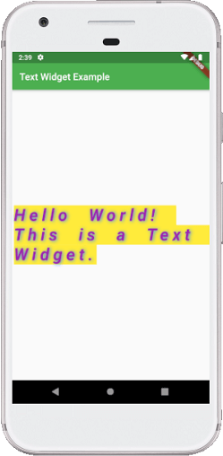Flutter Text