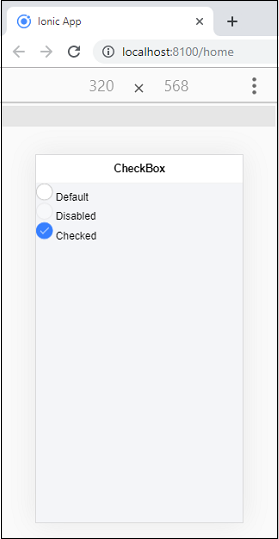 Ionic Checkbox