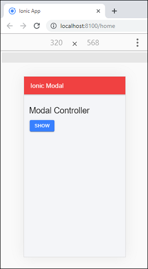 Ionic Modal