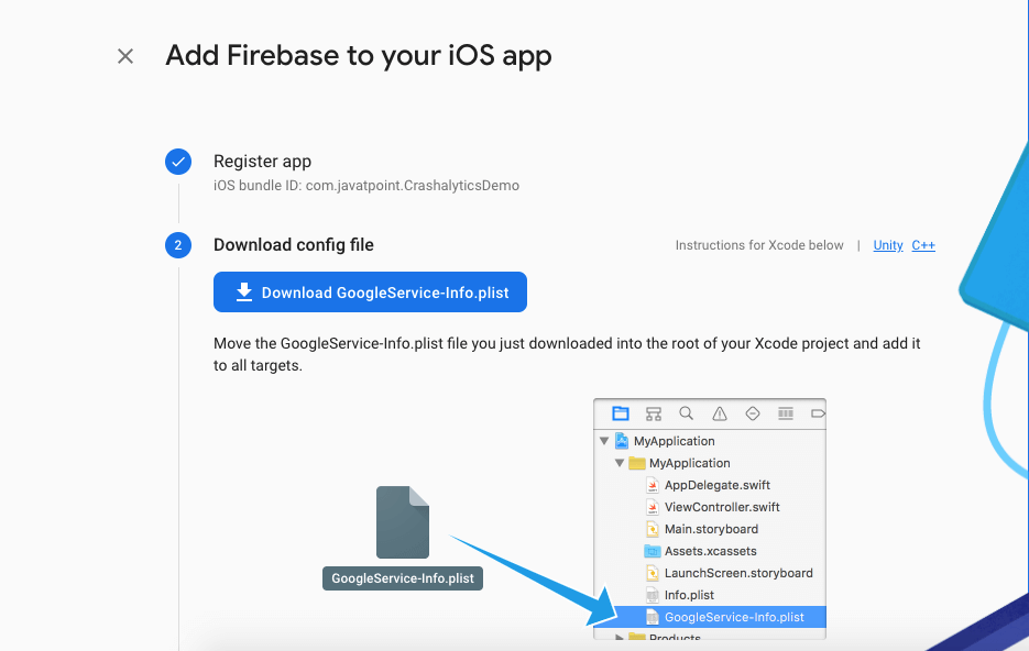 Firebase Crashalytics iOS Swift
