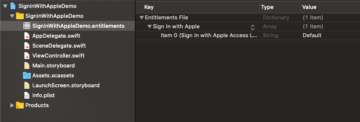 Sign-in with Apple using swift