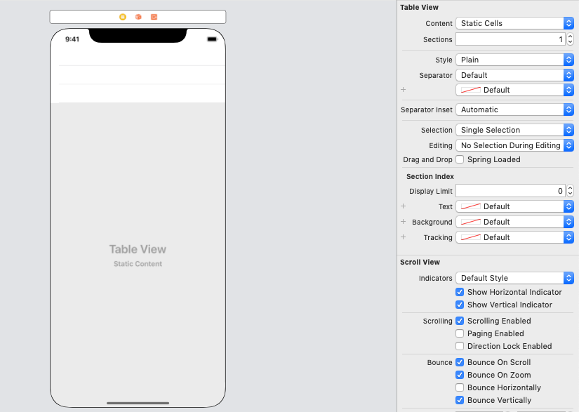 iOS TableViewController