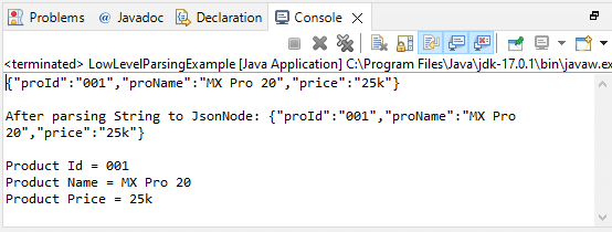 Parsing String to JsonNode Jackson