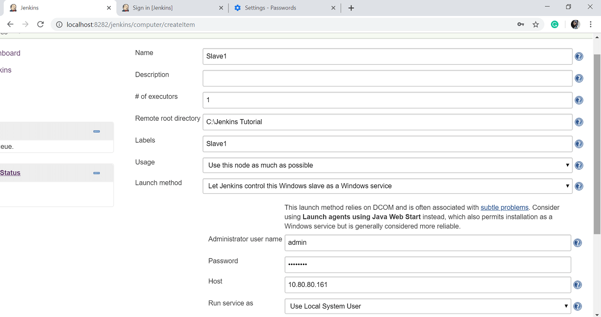 Jenkins Distributed Builds