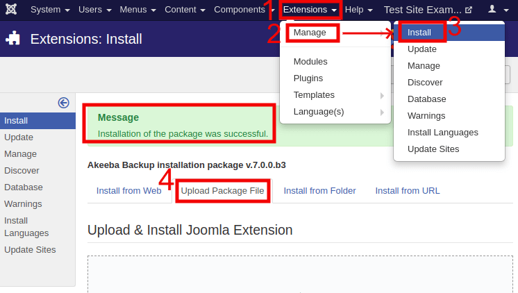 Joomla Website Backup