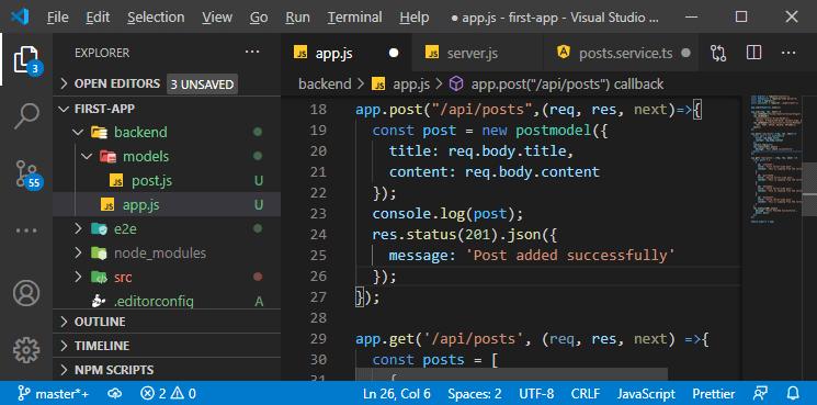 Connecting Node Express App to MongoDB