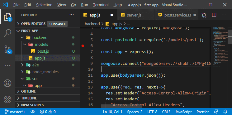 Connecting Node Express App to MongoDB