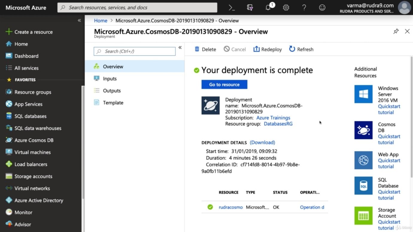 Azure COSMOS Database