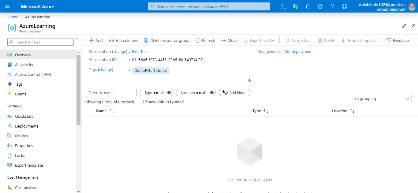 Azure Portal Overview